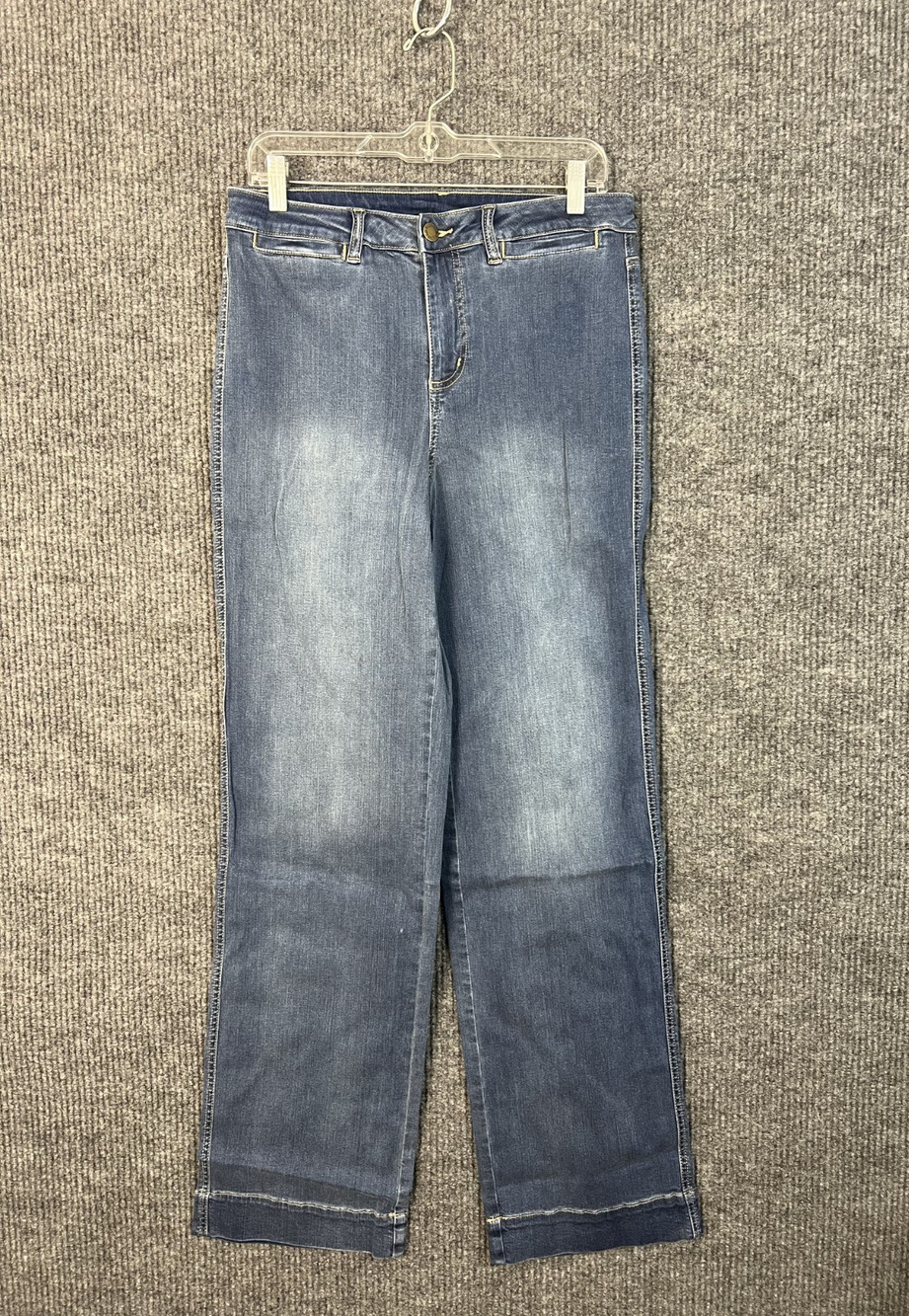 Belle By Kim Gravel Jeans Womens 8 Tall Mini Pocket Trouser Triple Luxe Blue